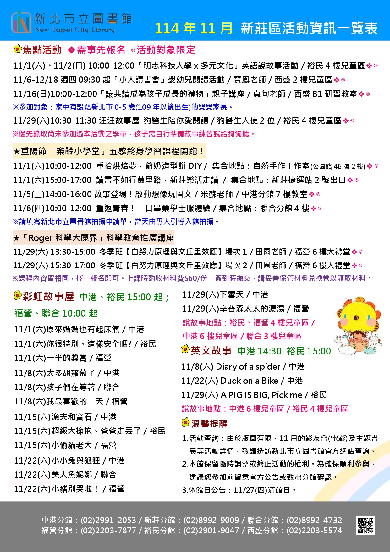 新莊區114年11月活動海報