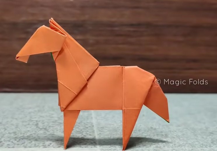 作品示意圖-動物摺紙(馬)