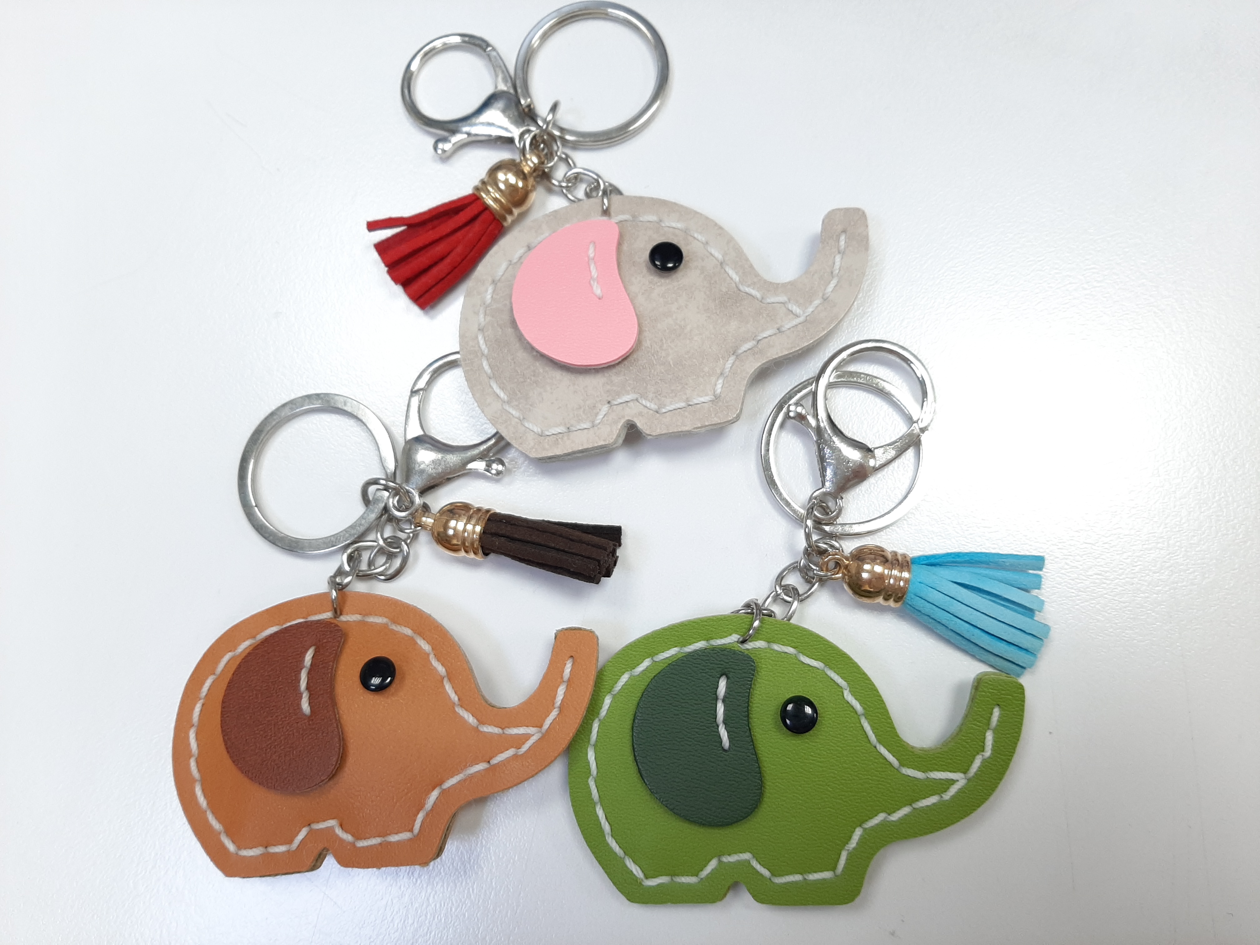 「大象鑰匙圈」平面款成品示意圖