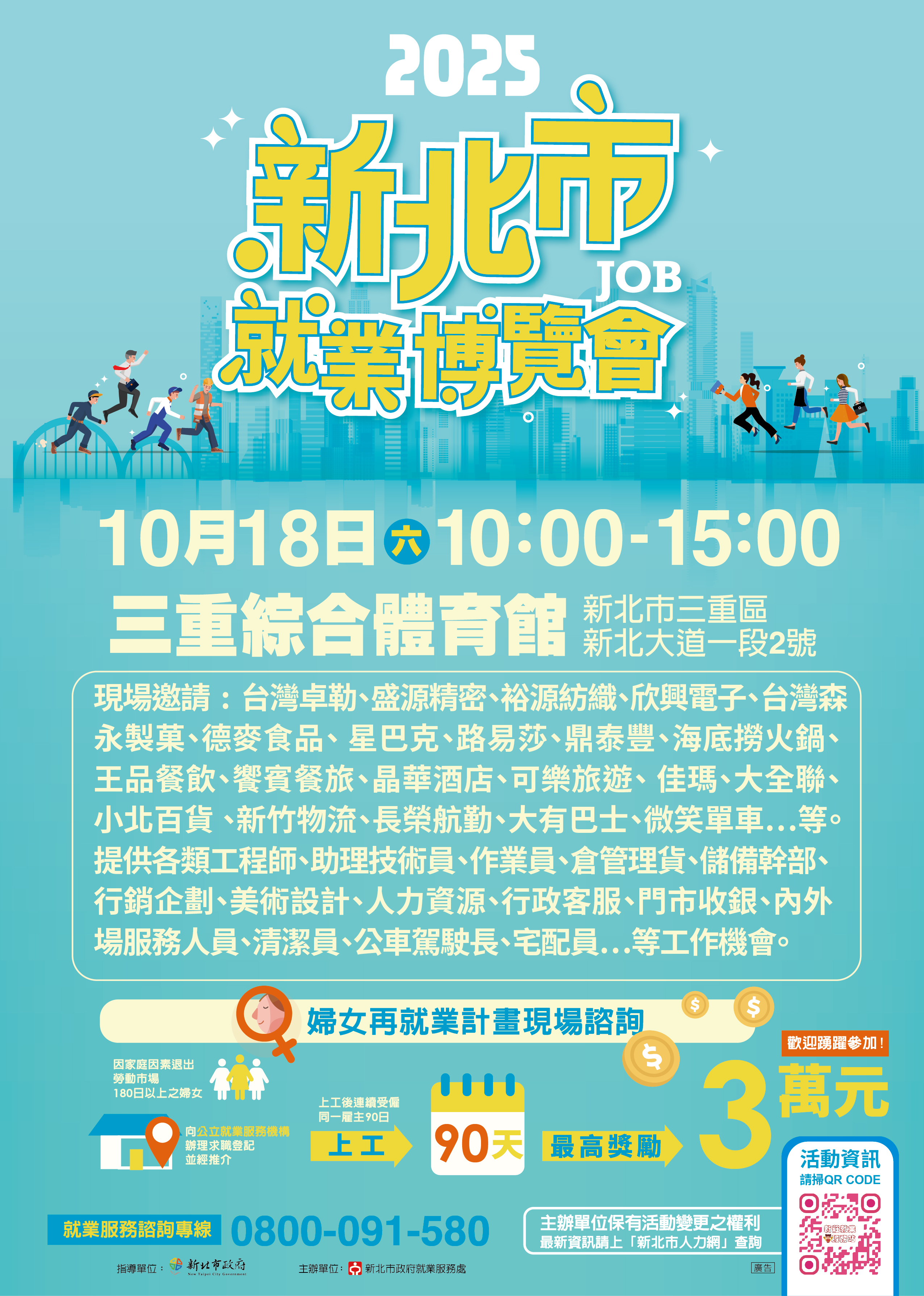 「2025新北市就業博覽會」海報