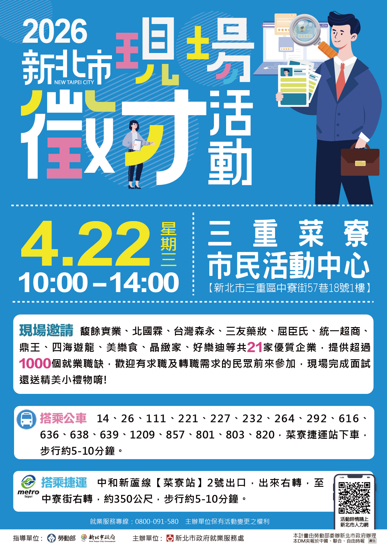 「2026新北市聯合徵才活動」海報