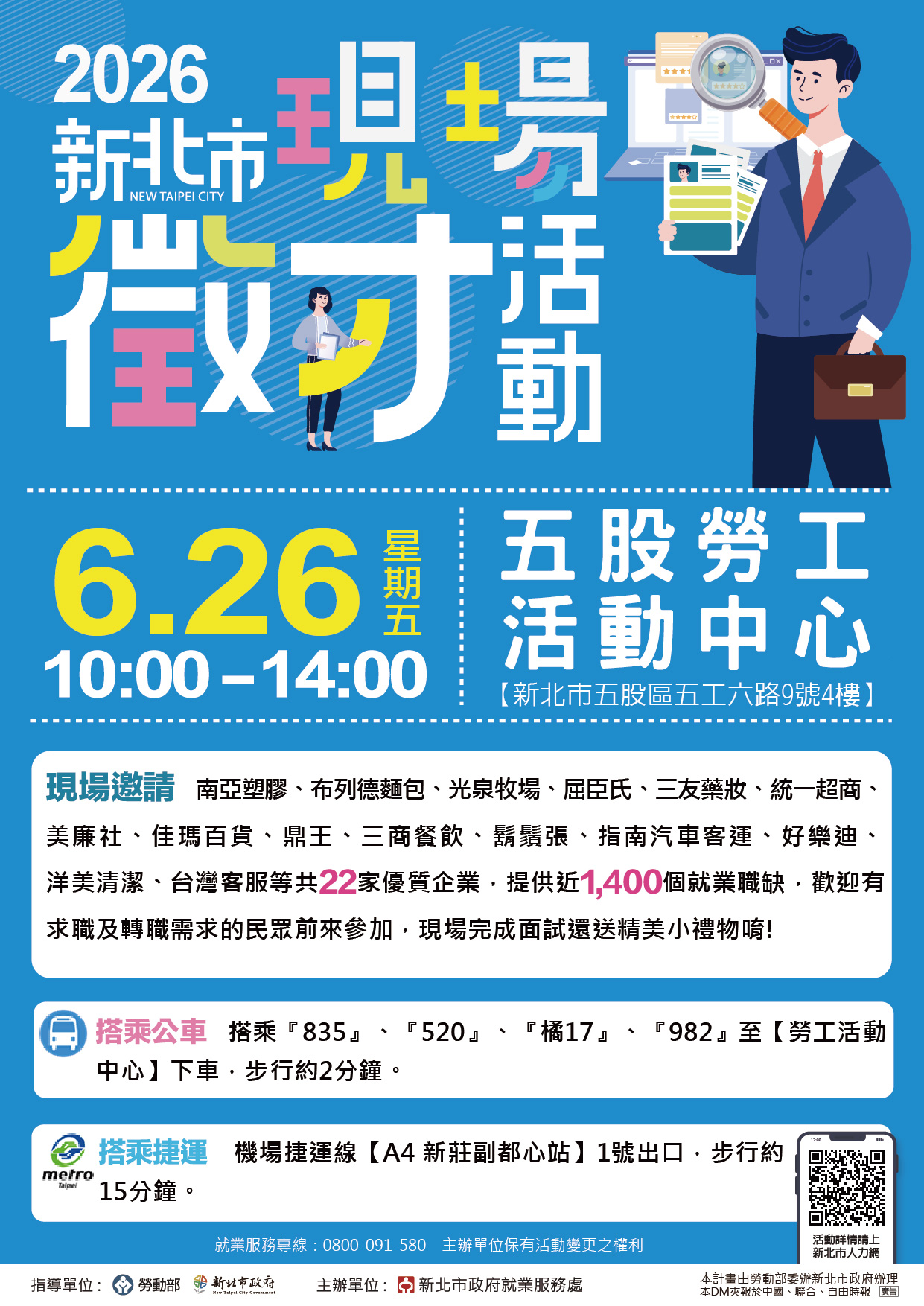 「2026新北市聯合徵才活動」海報