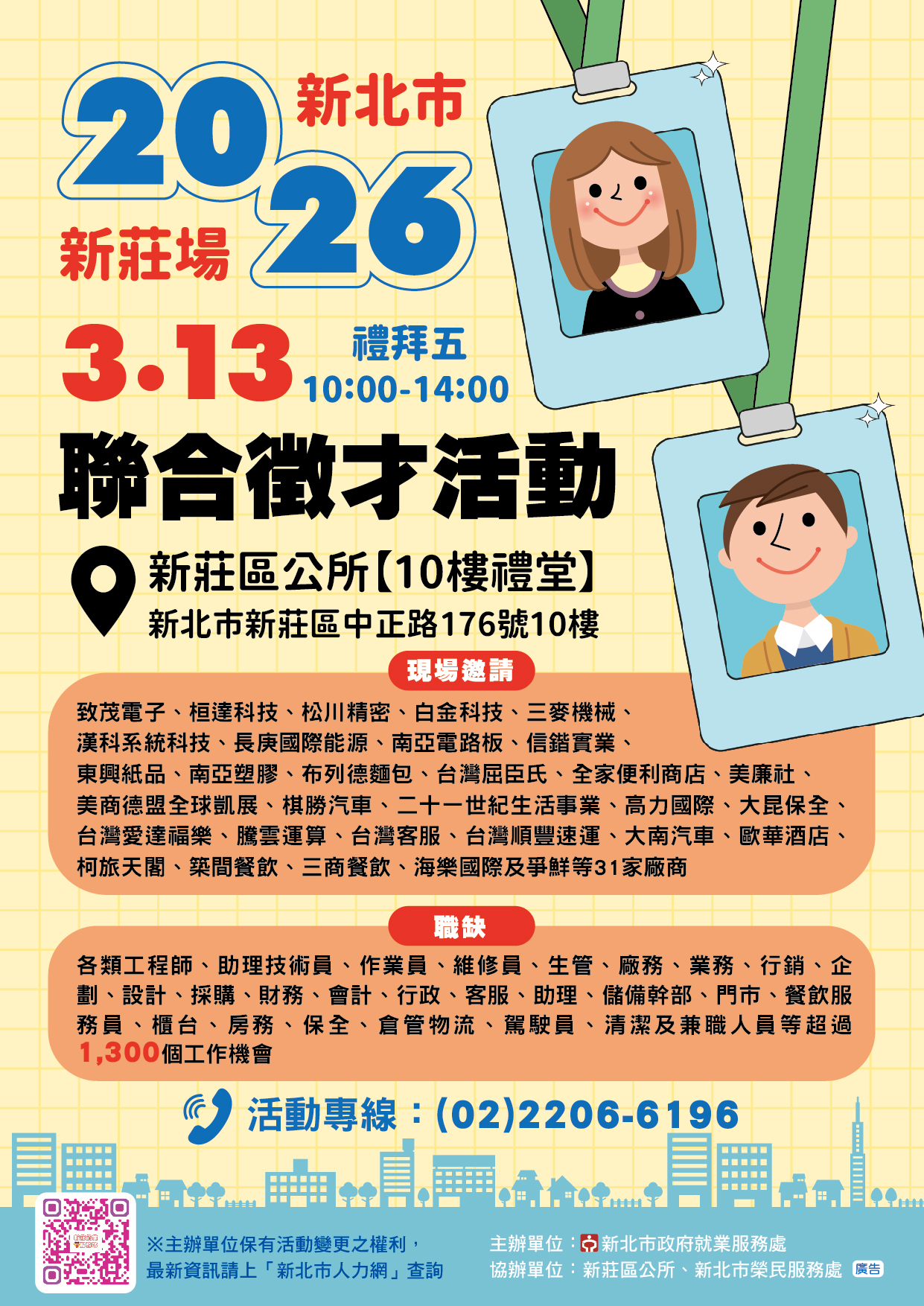 「2026新北市聯合徵才活動」海報