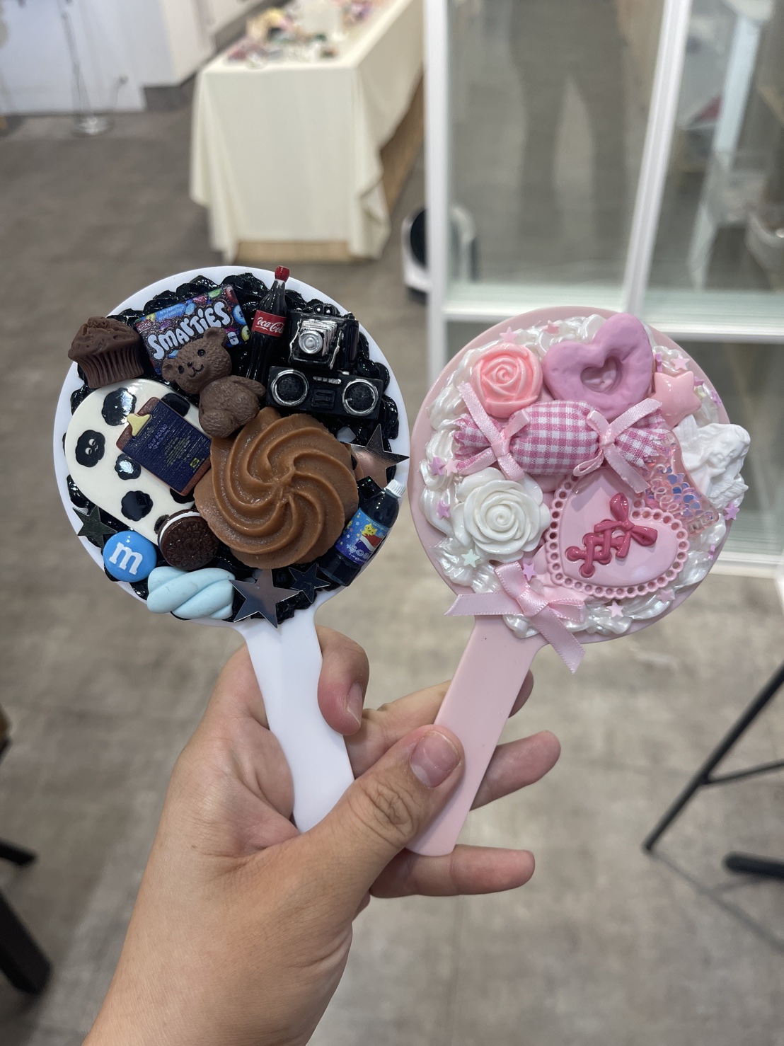 奶油膠鏡子成品示意圖
