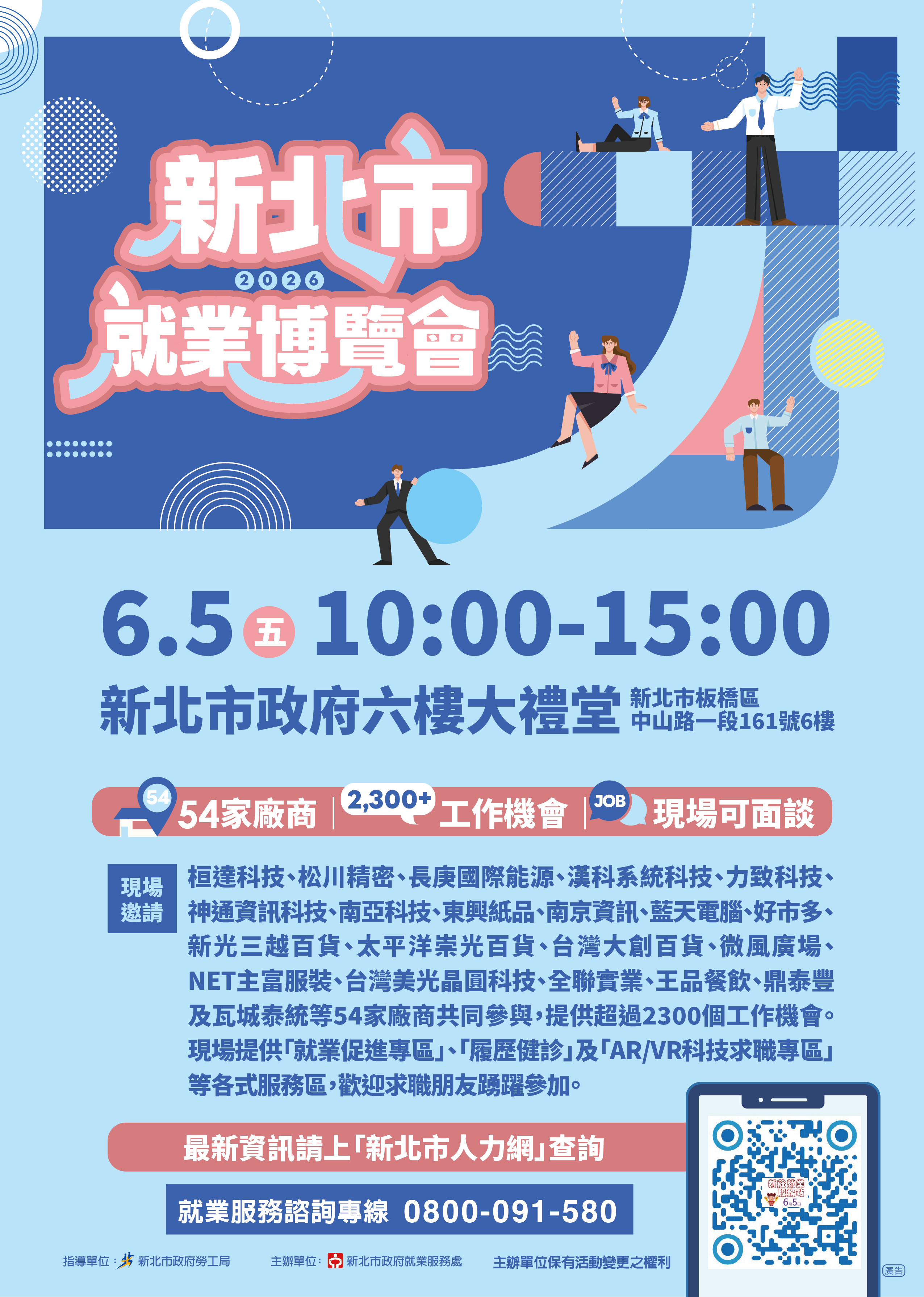 「2026新北市就業博覽會」海報