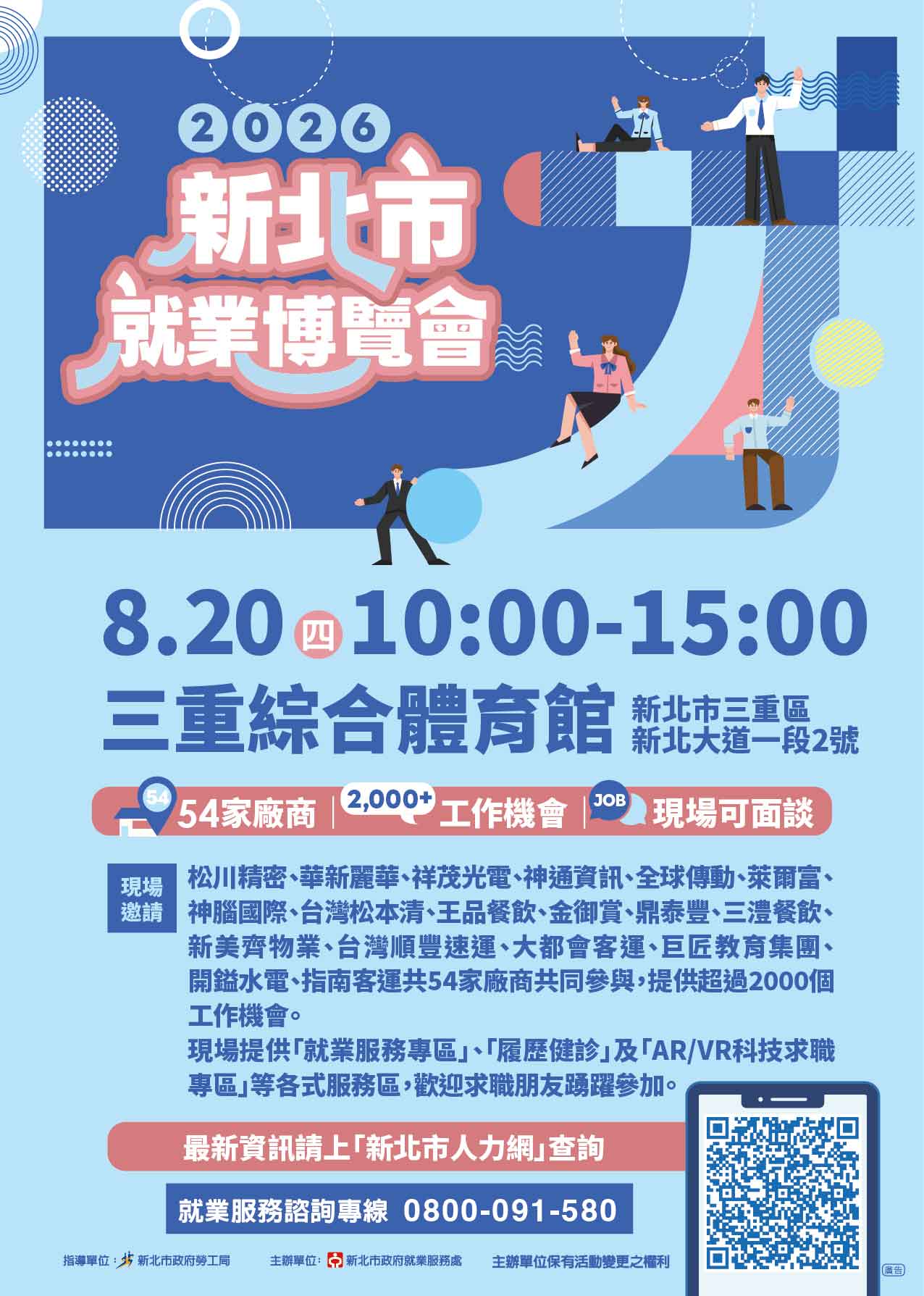 「2026新北市就業博覽會」海報