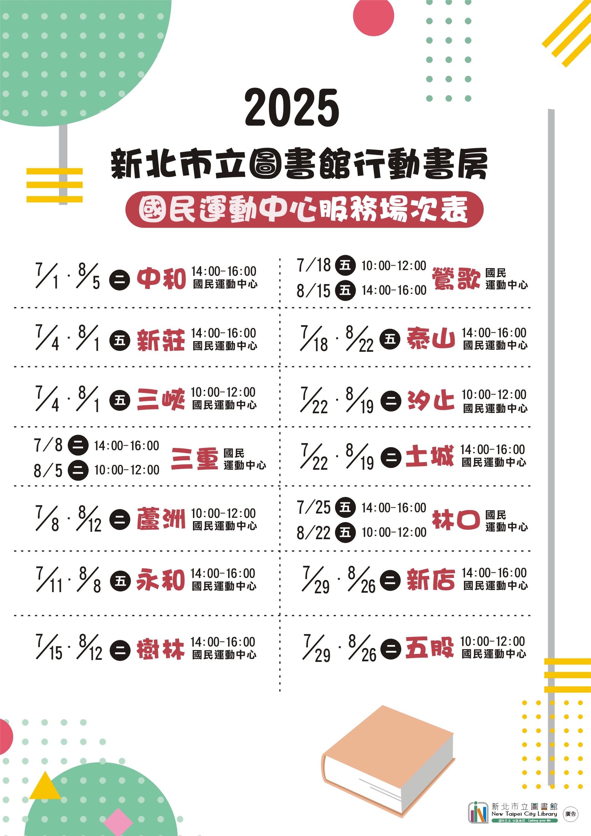 活動場次表