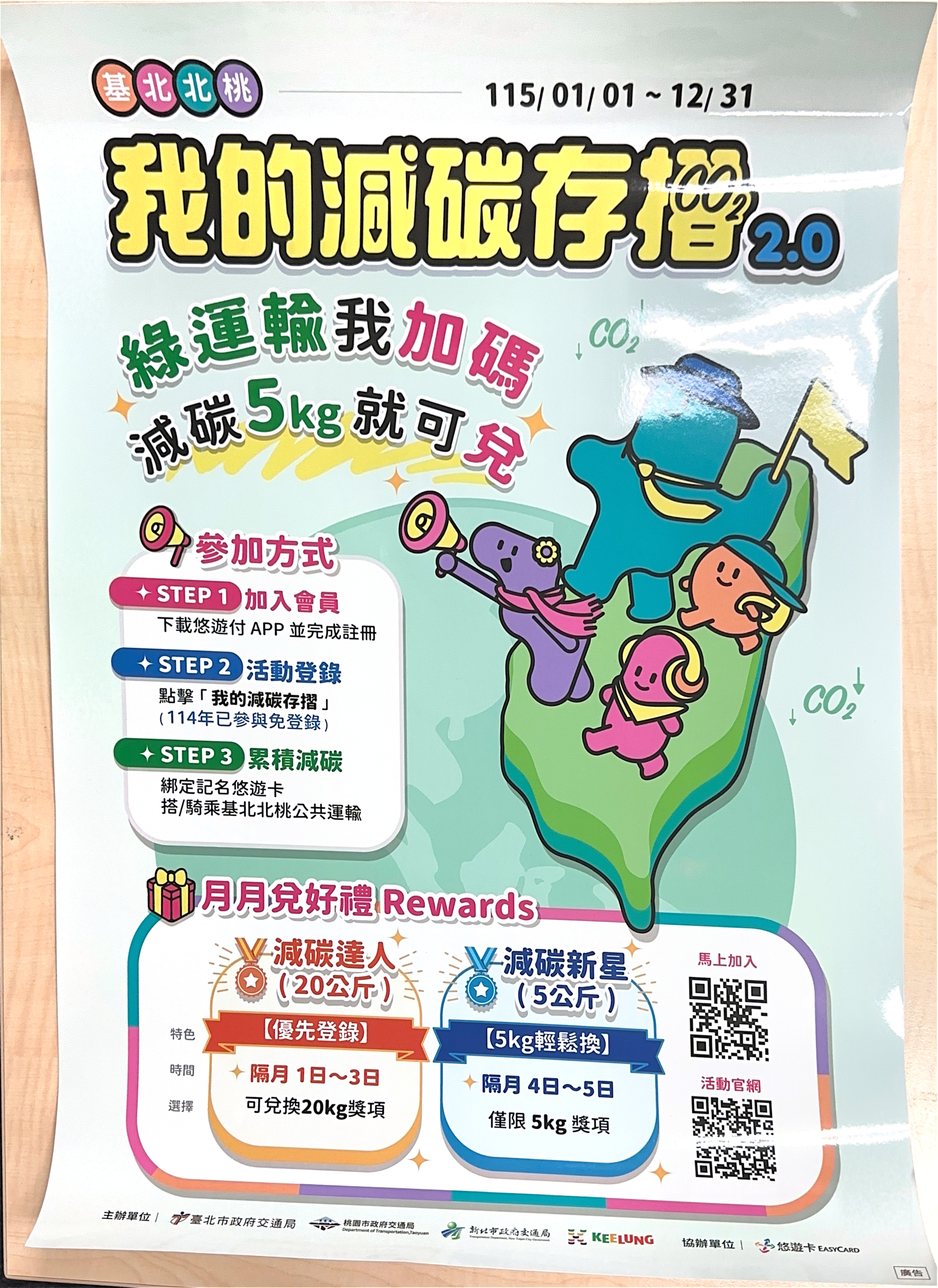 「115年度基北北桃我的減碳存摺2.0」海報